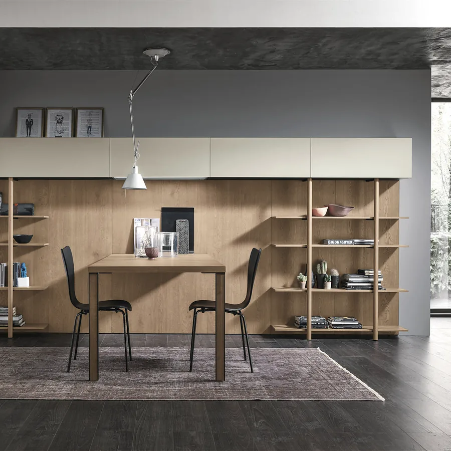 Cuisine Stosa Natural en bois, façades à cadre