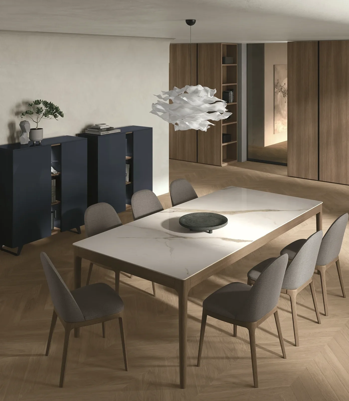 Table et buffet Tomasella dans un séjour urbain